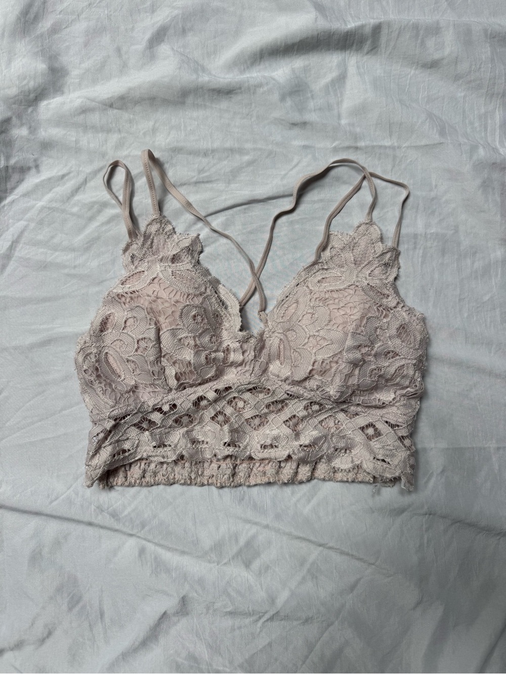 Anemone Lace Bralette in Dusty Pink